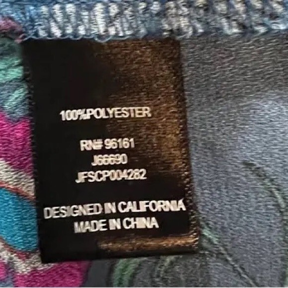 Blue floral shift dress size medium - Picture 5 of 6